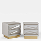  Talisman Bespoke A Standard Pair of Lacquered Asymmetrical Side Cabinets by Talisman Bespoke
