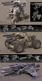 Modular Armor System mechanics concept arts