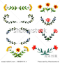 Watercolor hand drawn floral vector elements 正版图片在线交易平台 - 海洛创意（HelloRF） - 站酷旗下品牌 - Shutterstock中国独家合作伙伴