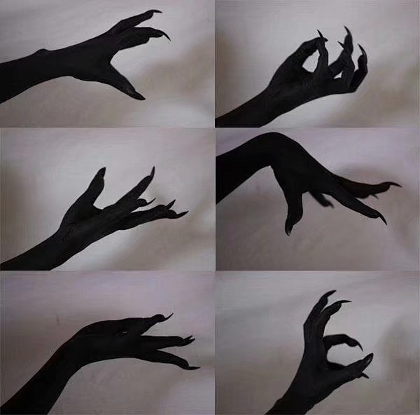 女巫、恶魔的手部参考图的手 - 半次元 ...