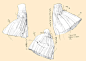 画师 下田スケッチ 分享了一个练习绘制裙摆褶皱的妙招：叠张纸巾，模仿风吹起裙摆的样子。（via twi simodasketch） ​​​​