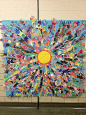 Collaborative School Wide Art Project from http://splatsscrapsandglueblobs.blogspot.com/search/label/2nd%20Grade