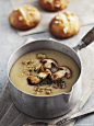 cream of potato soup with mushrooms