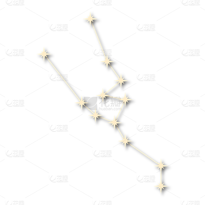 手绘-十二星座星轨贴纸SVG-金牛座