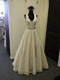 I love old fashioned lace gowns :) Ivory All Lace Halter Ball Gown With Pink Sash