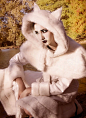 Winter Wonderland Coat White Faux Fur Trim Japanese Lolita-Custom to your size : This faux fur coat came right out of our imagination. It makes you want to jump into fresh snow or ride in a horse drawn sled down through a