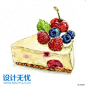 蛋糕日式手绘美食料理插画JPG图片素材奶茶甜品小吃拉面菜单设计冰淇淋水彩
