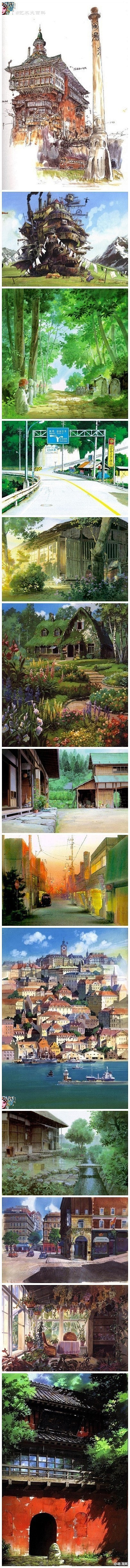 宫崎骏的动画世界，无法用语言来形容的美！