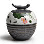 祥福茶具 五彩手绘牧童陶瓷茶叶罐 精品陶瓷罐 5款可选CYG184 原创 设计 新款 2013