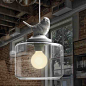 设计师的灯美式复古创意儿童房简约欧式卧室餐厅楼梯单头小鸟吊灯-tmall.com天猫