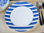 西餐盘子 牛排盘 骨瓷餐具套装欧式 蓝色地中海 酒店摆台餐具圆盘-淘宝网