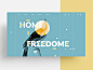 WEB - FREEDOME mark branding type website animal typography identity flat animation web app ux ui marks illustration symbol design