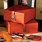 Orange Leather Jewelry Box