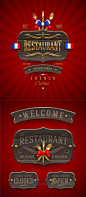 餐厅横幅设计矢量模板下载 ---免费素材下载 www.3lsc.com 三联素材网