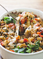 Mediterranean Chicken + Pasta Bake