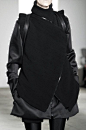 Unisex Tailoring - silky black jacket & vest; fashion  details // RAD by Rad Hourani Fall 2010