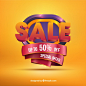 Sale background in realistic style Free Vector