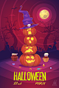 Happy Halloween illustrations  2015 (Vector) : Happy halloween illustrations 2015. Set of vector illustrations for Sale.