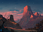 Starry Mountain, Josh Hutchinson : Starry Mountain by Josh Hutchinson on ArtStation.