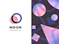 MOON Skincare Company moon universe planet geometry abstract pattern texture branding logo mark typogaphy space solar system night illustration type design