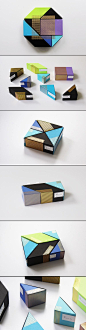 Astrobrights paper tea packaging design series. It's a good method to integrate several flavors into a small space.