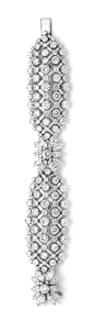 Harry Winston vintage 1959 diamond lattice bracelet, set with diamonds of 58.07ct, as worn by Charlize Theron at the 2013 Oscars.