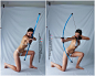 Female Kneeling Archery Pose