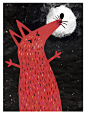 #给你颜色# Carmen Saldana ，来自西班牙的自由插画师。擅长画各种呆萌的小动物：愤怒的抹茶味儿喵、优雅的狐狸先森、“一只来自北方的”孤独的狼、呆萌的干脆面、 故作凶态的吸血鬼兔子… 作者个站：www.carmensaldana.es