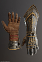 Gauntlets, Eric J Fitch : Gauntlets inspired by Italian medieval armor concepted by me. Thought it would be cool to make gauntlets I could imagine in a RPG game.<br/>The goal was to model a prop to improve my hard surface modeling and texturing work