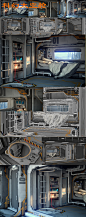 3D科幻太空舱外星基地太空基地C4D模型