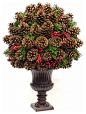 Forever Green Art Holiday Cone Globe traditional-artificial-flower-arrangements