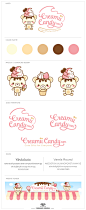 Creamii Candy Identity & Branding : This project was done for "Creamii Candy", an online shop that sells cute gift and novelty items as well as stationery. The client had an existing idea for a mascot to use on their website and I was commis