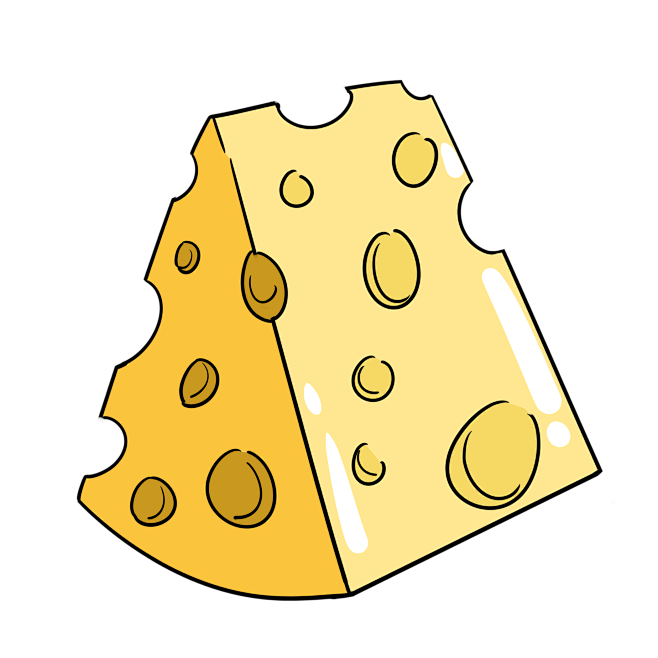 卡通奶酪 手绘奶酪 PNG
