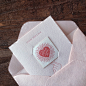 PaperPaper粉色爱情表白贺卡创意邮票卡小卡片折叠卡文艺简约含信-淘宝网
