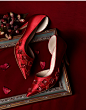 Eshemg中式结婚鞋刺绣婚鞋女红色秀禾服鞋新娘鞋高跟鞋2020新款-tmall.com天猫