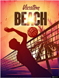 沙滩排球 棕榈树 运动员 男生 旅游