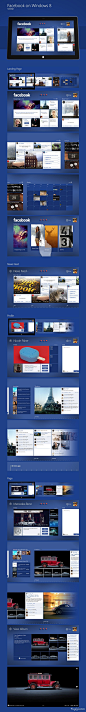 Facebook on Windows 8 / Shalva Bukia #design #ui #ux