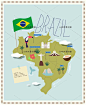 日本巴西法国意大利韩国卡通地标旅游地图插画AI矢量素材ai347-淘宝网