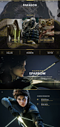 Paragon Website Design : The new moba game by unreal.... really wanted to design a website for them.