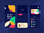 Dark Bank Application Design mobile transaction history expense tracker income screen income screen smart mobile banking mobile bank app interfaces ios mobile ui fintech app finance app finances financial creditcard credit card business card card clean ba