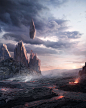 Firelands : Mattepainting test for new courses at SOA Academy.