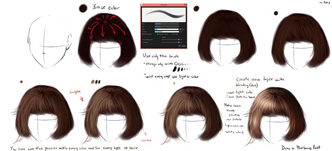 EASY Realistic hair ...