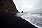 Black sand beach