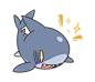 Same-kun sticker - LINE 个人原创贴图 : In sticker of cute shark. Please use to accompany conversation !