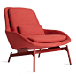 Field Red Modern Reading Chair