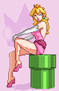 Princess Peach, Pixel pin-ups by Kyle Olson