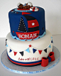 nautical theme baby shower cake