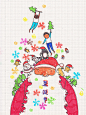 Merry Christmas! 圣诞快乐！

@小刺猬插画 公众号：xiaociweichahua