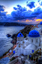 Blue Hour in Oia, Santorini