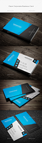 Clean Corporate Business Card - Corporate Business Cards